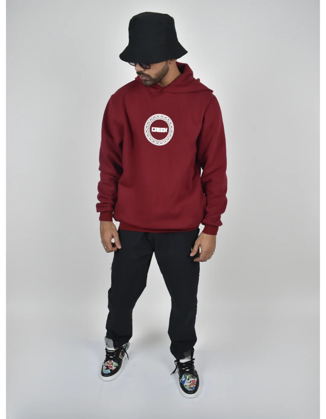 Men Maroon Heavy Weight Hoodie - Image 4