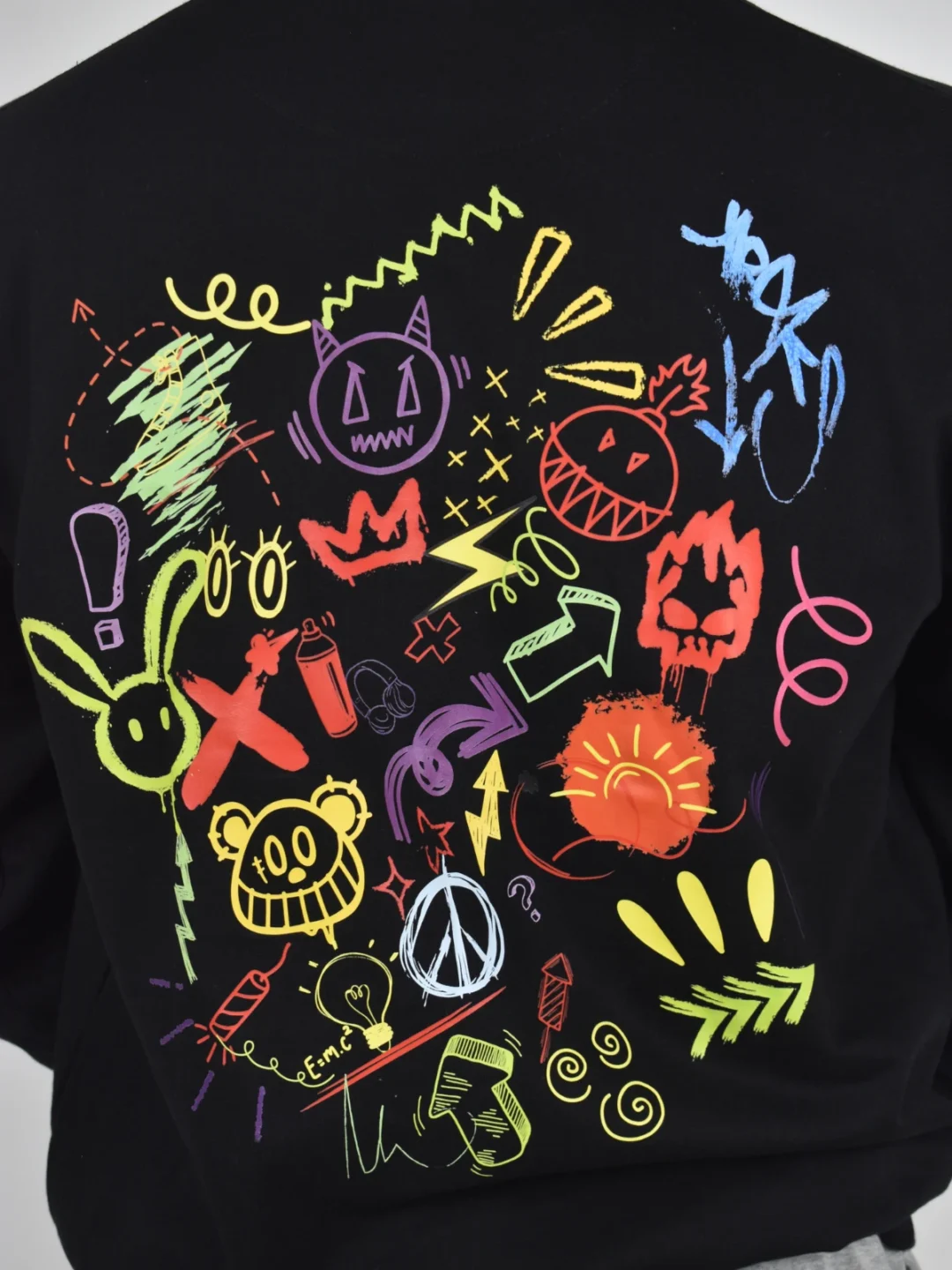 Doodle art black sweatshirt